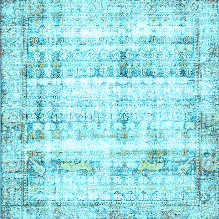 Square Persian Light Blue Traditional Rug, tr4537lblu