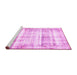 Sideview of Machine Washable Persian Pink Traditional Rug, wshtr4537pnk