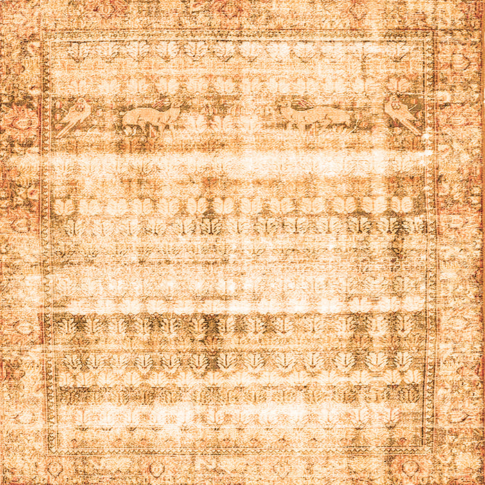 Serging Thickness of Persian Orange Traditional Rug, tr4537org
