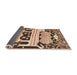 Sideview of Traditional Dark Sienna Brown Persian Rug, tr4538