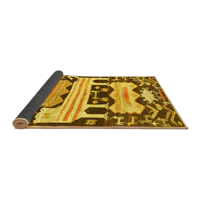 Sideview of Persian Yellow Traditional Rug, tr4538yw