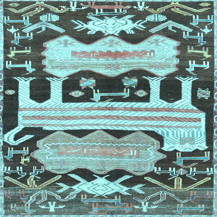 Square Persian Light Blue Traditional Rug, tr4538lblu