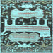 Square Persian Light Blue Traditional Rug, tr4538lblu