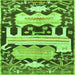 Serging Thickness of Persian Green Traditional Rug, tr4538grn