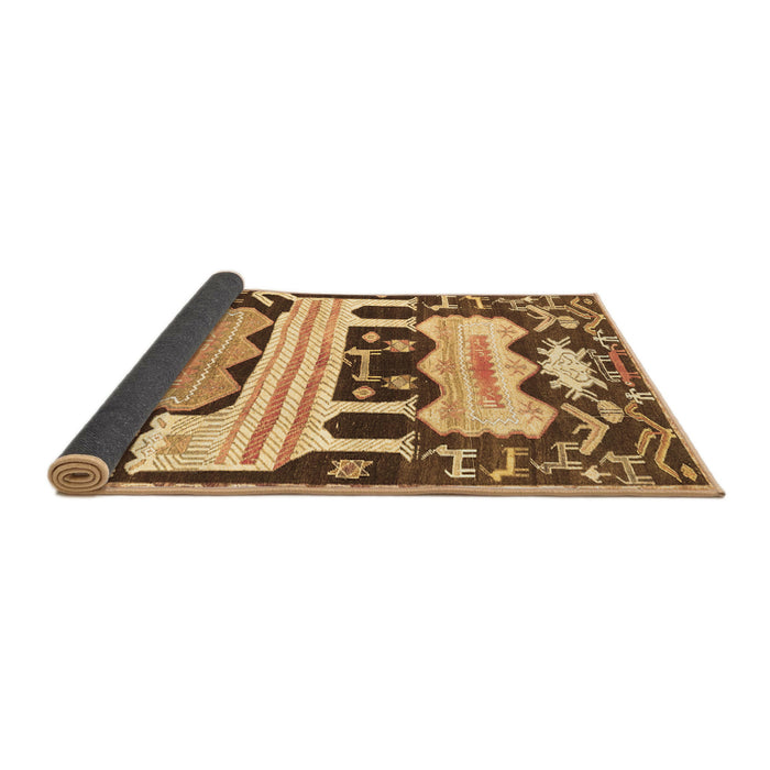 Sideview of Persian Brown Traditional Rug, tr4538brn