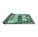 Sideview of Persian Turquoise Traditional Rug, tr4538turq