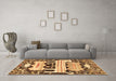 Machine Washable Persian Brown Traditional Rug in a Living Room,, wshtr4538brn