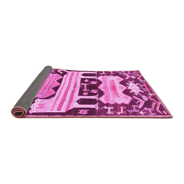 Sideview of Persian Pink Traditional Rug, tr4538pnk