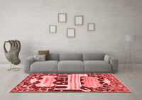 Machine Washable Persian Red Traditional Rug, wshtr4538red