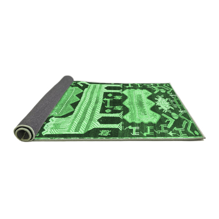 Sideview of Persian Emerald Green Traditional Rug, tr4538emgrn