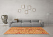 Machine Washable Persian Orange Traditional Area Rugs in a Living Room, wshtr4539org