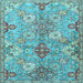 Square Persian Light Blue Traditional Rug, tr4539lblu