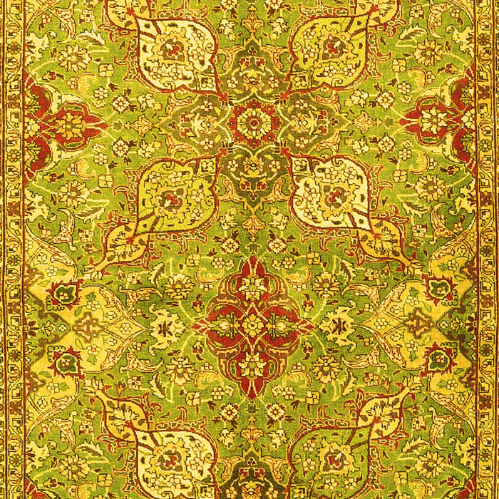 Machine Washable Persian Yellow Traditional Rug, wshtr4539yw