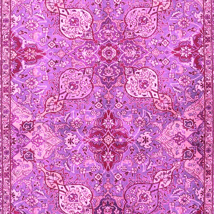 Machine Washable Persian Pink Traditional Rug, wshtr4539pnk