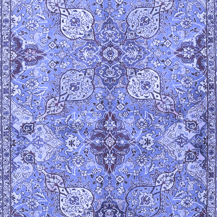 Machine Washable Persian Blue Traditional Rug, wshtr4539blu