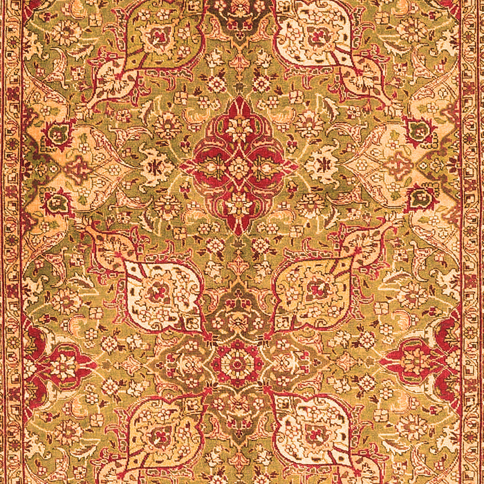 Serging Thickness of Machine Washable Persian Orange Traditional Area Rugs, wshtr4539org