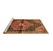 Sideview of Machine Washable Persian Brown Traditional Rug, wshtr453brn