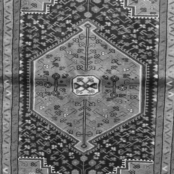 Serging Thickness of Machine Washable Persian Gray Traditional Rug, wshtr453gry
