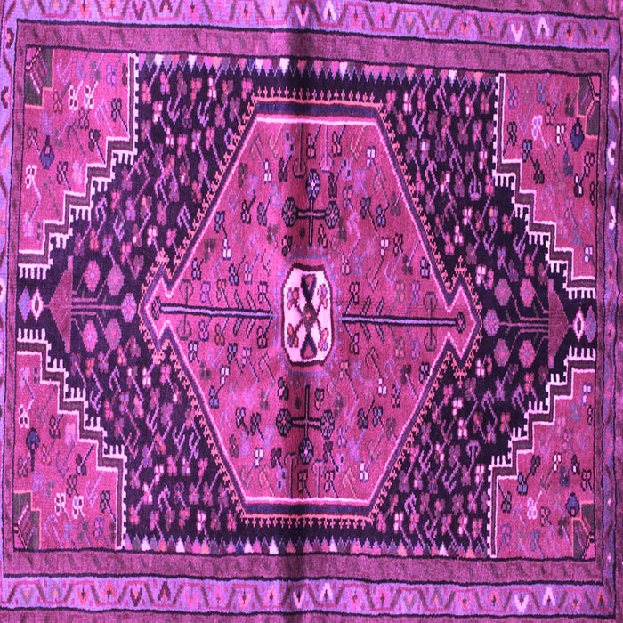 Square Persian Purple Traditional Rug, tr453pur