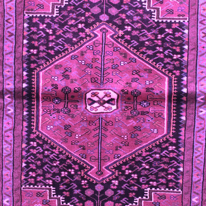 Machine Washable Persian Purple Traditional Area Rugs, wshtr453pur