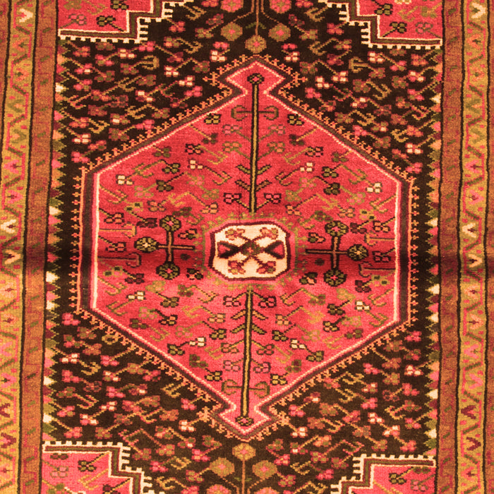 Serging Thickness of Machine Washable Persian Orange Traditional Area Rugs, wshtr453org