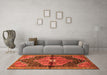 Machine Washable Persian Orange Traditional Area Rugs in a Living Room, wshtr453org