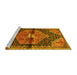 Sideview of Machine Washable Persian Yellow Traditional Rug, wshtr453yw