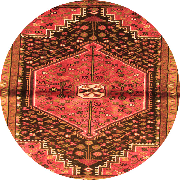 Square Persian Orange Traditional Rug, tr453org