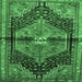 Square Persian Emerald Green Traditional Rug, tr453emgrn