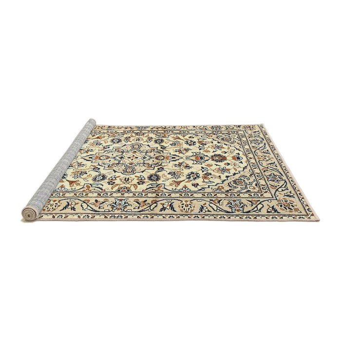 Sideview of Machine Washable Traditional Dark Almond Brown Rug, wshtr4540