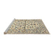 Sideview of Machine Washable Traditional Dark Almond Brown Rug, wshtr4540