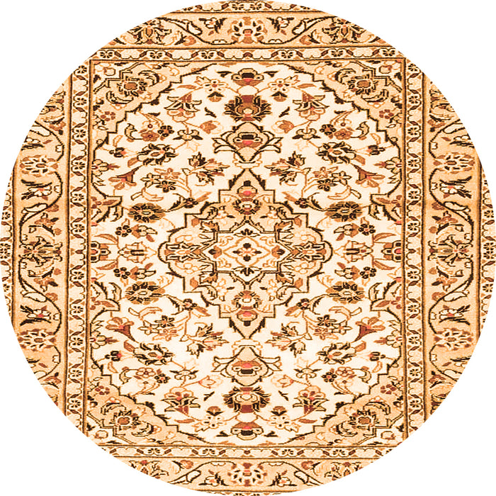 Square Persian Orange Traditional Rug, tr4540org