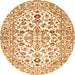 Square Persian Orange Traditional Rug, tr4540org