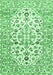 Machine Washable Persian Emerald Green Traditional Area Rugs, wshtr4540emgrn