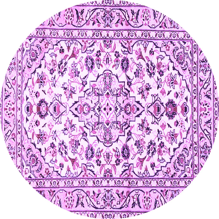 Round Persian Purple Traditional Rug, tr4540pur