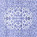 Square Persian Blue Traditional Rug, tr4540blu