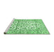 Sideview of Machine Washable Persian Emerald Green Traditional Area Rugs, wshtr4540emgrn