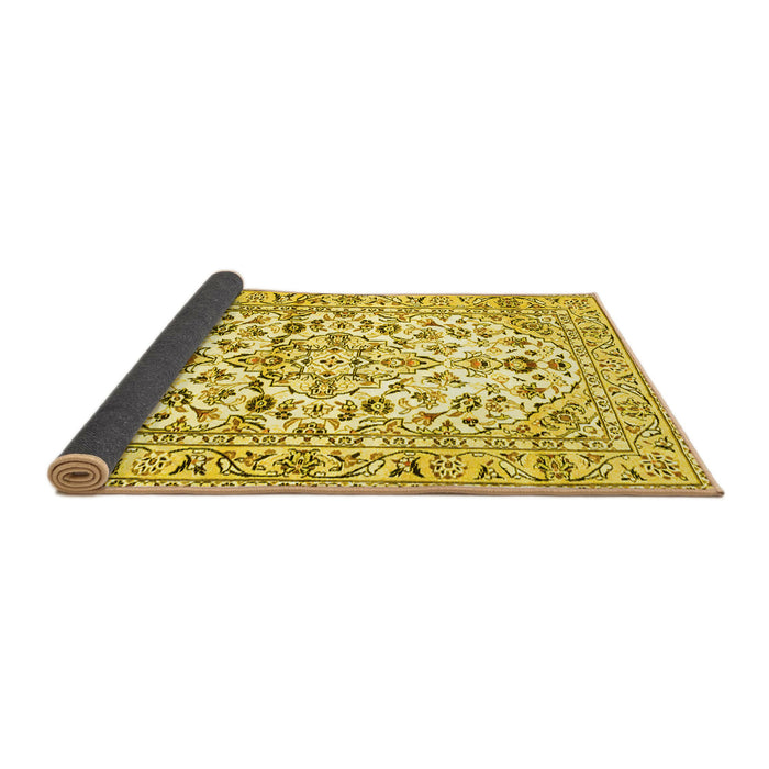 Sideview of Persian Yellow Traditional Rug, tr4540yw