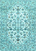 Machine Washable Persian Light Blue Traditional Rug, wshtr4540lblu