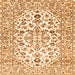 Serging Thickness of Persian Orange Traditional Rug, tr4540org