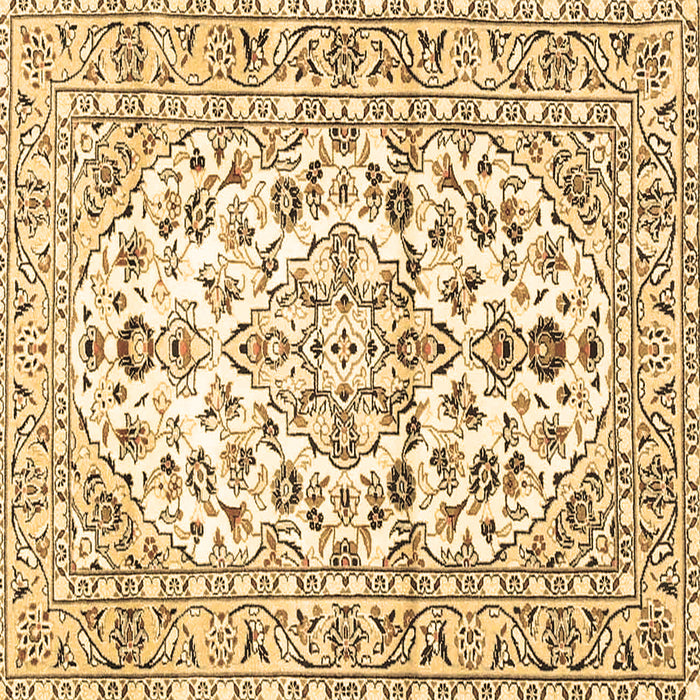 Square Machine Washable Persian Brown Traditional Rug, wshtr4540brn
