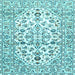 Square Persian Light Blue Traditional Rug, tr4540lblu