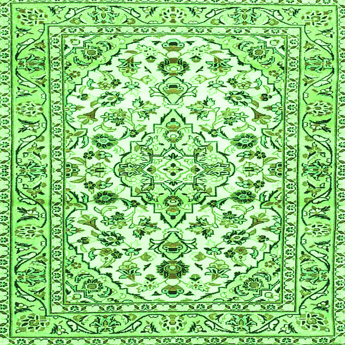 Serging Thickness of Persian Green Traditional Rug, tr4540grn