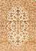 Serging Thickness of Machine Washable Persian Orange Traditional Area Rugs, wshtr4540org