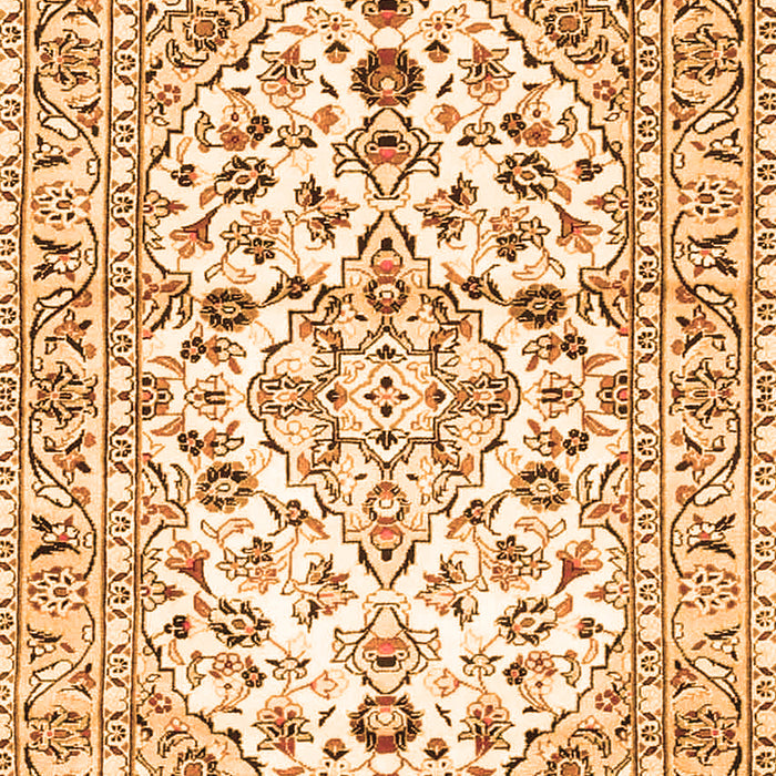 Serging Thickness of Machine Washable Persian Orange Traditional Area Rugs, wshtr4540org