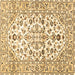 Square Persian Brown Traditional Rug, tr4540brn