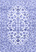 Machine Washable Persian Blue Traditional Rug, wshtr4540blu