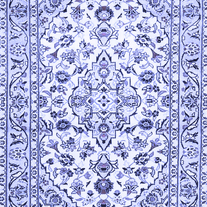 Machine Washable Persian Blue Traditional Rug, wshtr4540blu