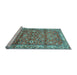 Sideview of Machine Washable Persian Light Blue Traditional Rug, wshtr4541lblu