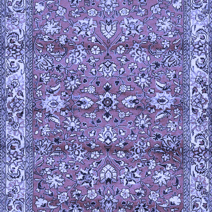 Machine Washable Persian Blue Traditional Rug, wshtr4541blu